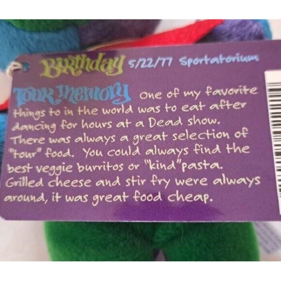 Franklin Bear Grateful Dead Beanie Plush Doll Novelty Beanbag Hippie Collectible - Picture 4 of 4